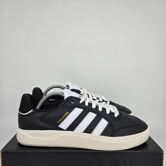 New adidas Tyshawn Low 'Core Black Cloud White' JQ1137 Men's Shoes Size 12 - Picture 3 of 8